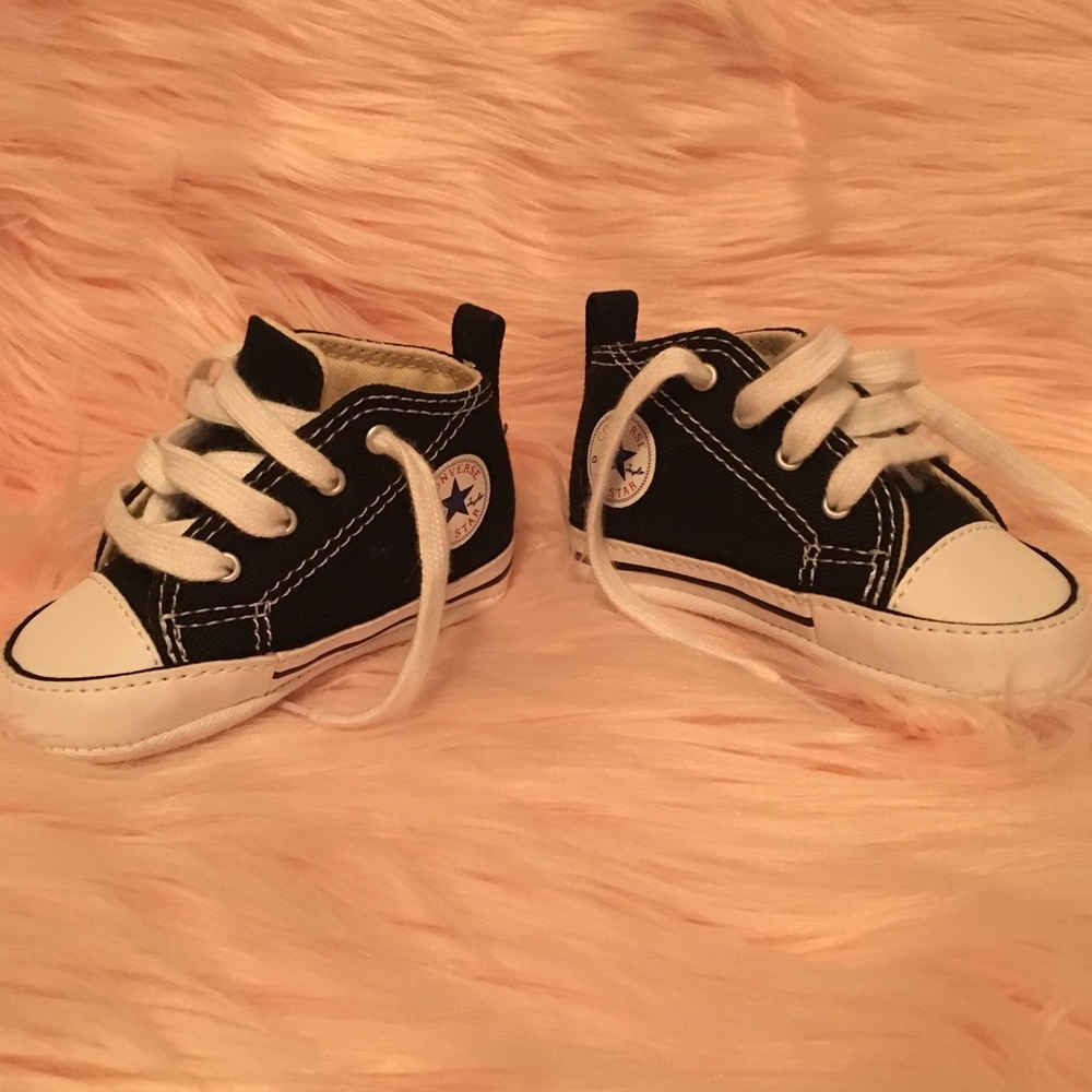 CONVERSE infant Chuck Taylors BLACK SIZE 2